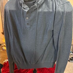 Carbon Gray Knit Fabric hodded